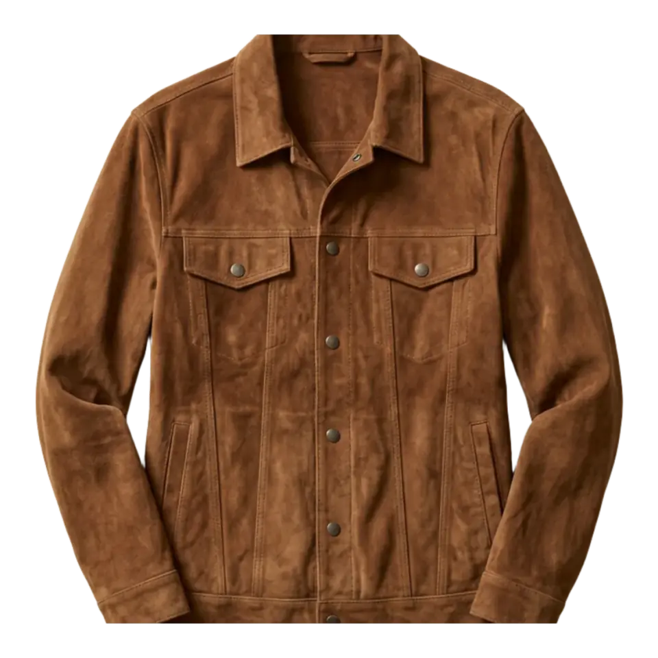 Brown suede jacket