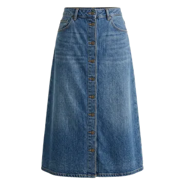 Denim midi skirt
