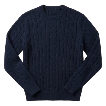 Navy cable sweater