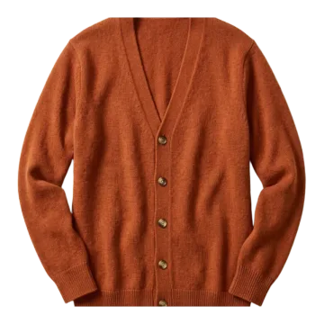 Rust knit cardigan