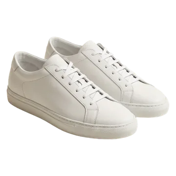 White leather trainers